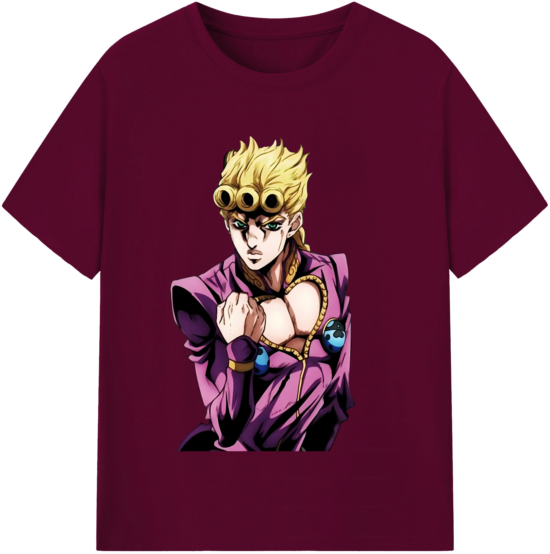 （画像用） ジョジョの奇妙な冒険 ジョルノ?ジョバァーナ JoJo's Bizarre Adventure Giorno Giovanna レディースカジュアルプリントTシャツ（綿100％）